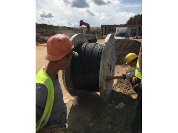 ПОставка кабеля на строительную площадку