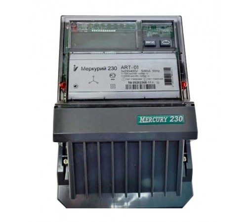 Счетчик Меркурий 230 ART-01 RN 5-60А/400В (мнтар.) ЖКИ (монт. пл.)