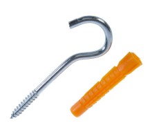 Шуруп-полукольцо 8х80 с универсальным дюбелем 12,0х71 (2шт) - пакет  114331  Tech-KREP