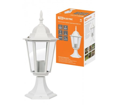 Светильник садово-парковый ЛПУ 6060-24 60Вт ЛН/КЛЛ/LED E27 IP33 шестигранник, стойка  SQ0330-0064  TDM