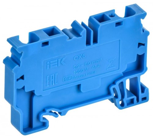 ARMAFIX Клемма пруж. CX6 BU 6мм2 проходная синяя  AF-CT40-00-K07-006  IEK