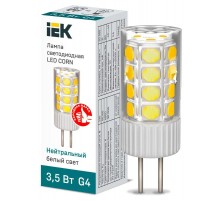 Лампа светодиодная CORN капсула 3,5Вт 230В 4000К керамика G4   LLE-CORN-4-230-40-G4  IEK