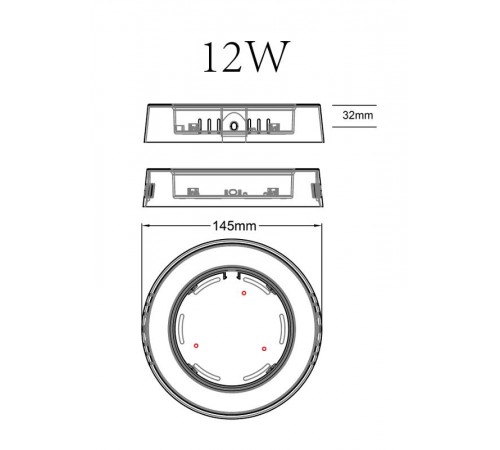 Светильник светодиодный LED 19-12-6K накладной круглый 12Вт 6500К  Б0057448  ЭРА