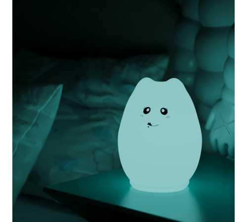 Настольный светодиодный детский ночник NN303 2W RGB, Li-ion, USB кабель , кошка 1/10/40  NN303  Gauss