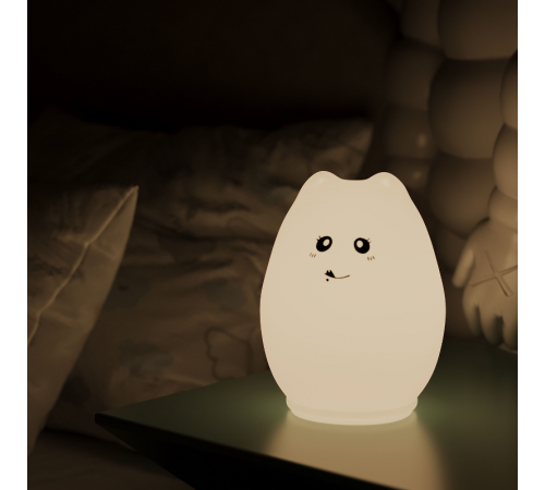 Настольный светодиодный детский ночник NN303 2W RGB, Li-ion, USB кабель , кошка 1/10/40  NN303  Gauss