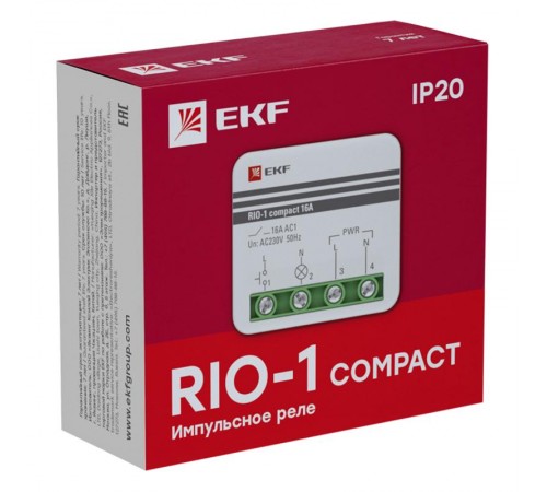 Импульсное реле RIO-1 compact 10А EKF PROxima  rio-1k-10  EKF