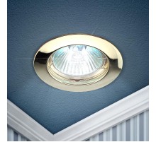 Светильник точечный встраиваемый под лампу KL1 50Вт MR16 золото литой  C0043655  ЭРА