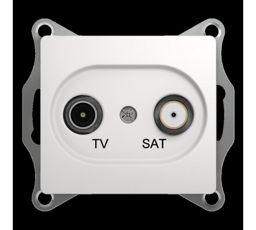 Glossa Белый TV-SAT Розетка оконечная 1DB  GSL000197  SE