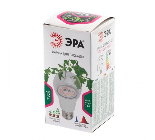 Светильник светодиодный для растений FITO-12W-RB-E27  Б0050601  ЭРА