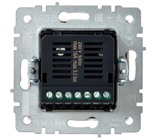 BRITE Термостат электронный с индикацией ТС10-1-БрБ белый  BR-RT11-K01  IEK