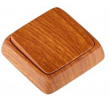 Переключатель открытой установки, одноклавишный, цвет дуб  ВА16-161-05  HEGEL