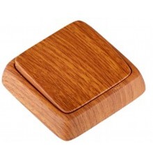 Переключатель открытой установки, одноклавишный, цвет дуб  ВА16-161-05  HEGEL