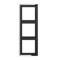 Рамка для вертикальной и горизонтальной установки, 3 поста; металл; хром; GCR  GCR2983  Jung