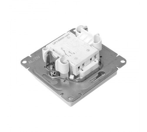 Механизм выключателя, карточный, с подсветкой, белый Эпика EKF  UP1-SWW-card  EKF