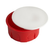 EBX30-01-1-20-80 Коробка монтажная для сплошных стен, с крышкой, D80*40мм, IP20, красный (GE41007)  49003  Stekker