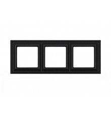 Рамка 3-поста; термопласт; черный матовый; Eco Deco  EPD483SWM  Jung