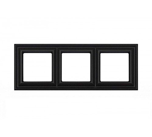 Рамка 3-поста; термопласт; черный матовый; Eco Deco  EPD483SWM  Jung