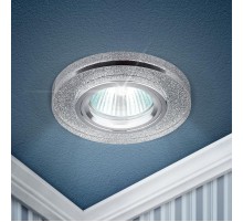 Светильник точечный встраиваемый под лампу DK7 50Вт MR16 хром/серебряный блеск  C0043736  ЭРА