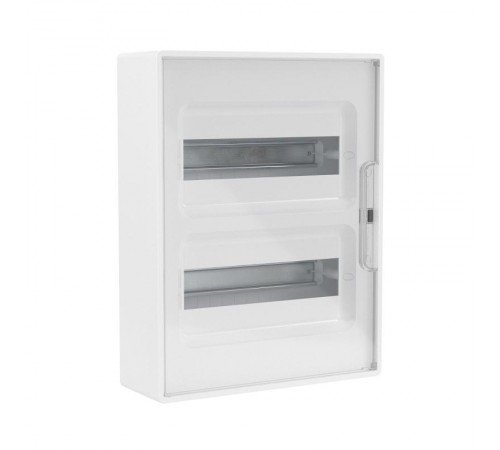 Щиток 24 мод настенный FRAME, белый с прозрачной дверцей, с 4 шинами PEN  (2шт на 8 отв. и 2шт на 6 отв)  F24W1WT  DKC