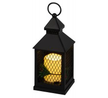 Светильник  ERANY-DF02 новогодний светодиодный Сочельник черный 3*AАA 10*10*23 см  Б0060488  ЭРА