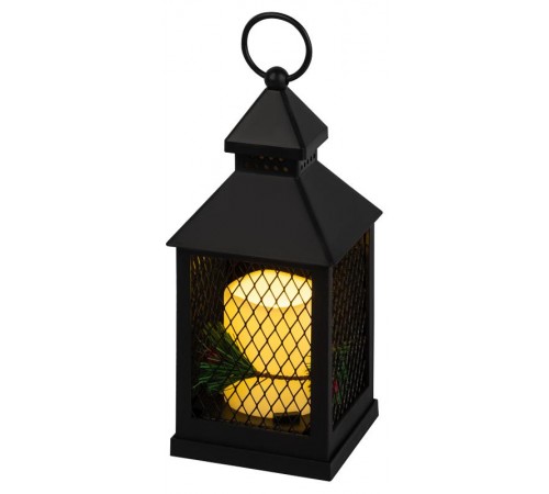 Светильник  ERANY-DF02 новогодний светодиодный Сочельник черный 3*AАA 10*10*23 см  Б0060488  ЭРА