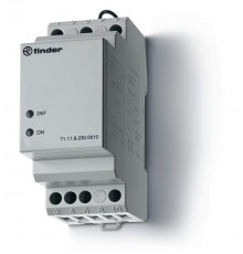 Контрольное реле для 1-фазных сетей; пониженное/повышенное напряжение; фиксированные регулировки; выход 1CO 10А  711182300010  Finder
