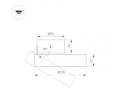 Светильник SP-RONDO-FLAP-R175-16W Day4000 (WH, 110 deg)  028162  Arlight