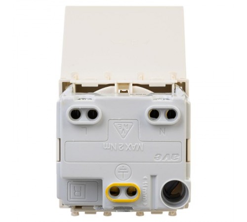 Розетка с крышкой "Ванильная дымка", 2P+E, с з/ш, "Avanti", 2мод.  4405012  DKC