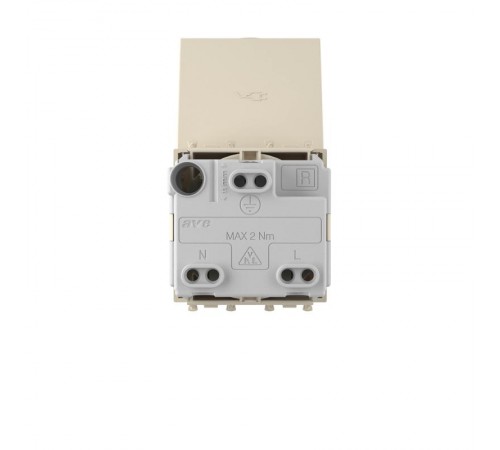 Розетка с крышкой "Ванильная дымка", 2P+E, с з/ш, "Avanti", 2мод.  4405012  DKC