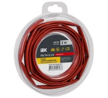 Трубка термоусадочная ТТУ нг-LS 3/1,5 красная (2м/упак) IEK  UDR12-003-D15-002-K04-T  IEK