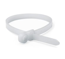 Хомут P6.6 с монтажным отверстием M4, белый 2,5x150  252150SR-I  DKC