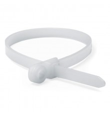 Хомут P6.6 с монтажным отверстием M4, белый 2,5x150  252150SR-I  DKC