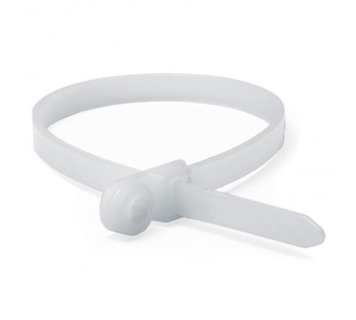 Хомут P6.6 с монтажным отверстием M4, белый 2,5x150  252150SR-I  DKC
