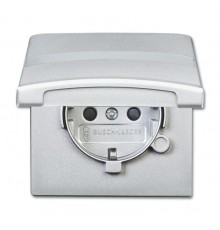 Розетка SCHUKO, 20 EUGKBN-33-101, с крышкой, со шт., Allwetter44, IP44, серебр. алюминий, 16А, 250В.  2064-0-0300   2CKA002064A0300  ABB