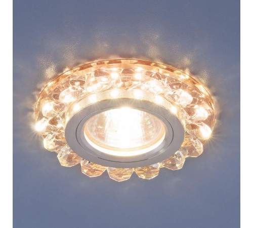 Светильник точечный встраиваемый 6036 MR16 GD золото с подсветкой  a030585  Elektrostandard