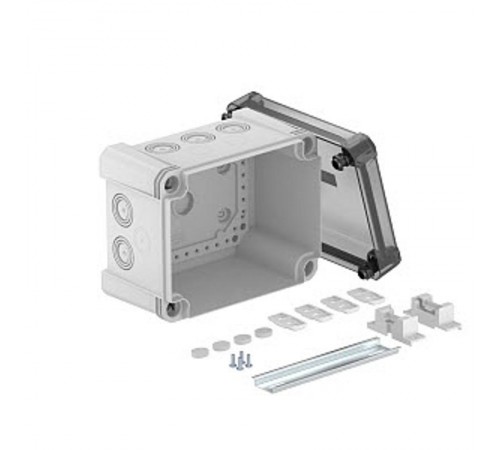 Распределительная коробка X10, IP 67, 191х151х126 мм, с прозрачной крышкой и DIN-рейкой  2005096  OBO Bettermann