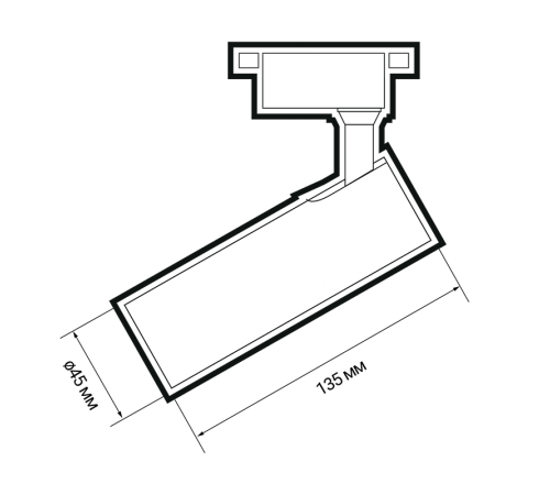 Светильник светодиодный трековый однофазный PTR 0610 10w 3000K 24° BL (чёрный) IP40  .5035676  JAZZWAY