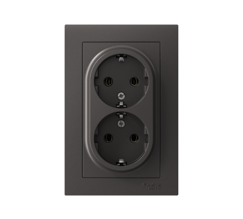 AtlasDesign Базальт Розетка 2-ая с заземлением, 16А, в сборе  ATN001424  SE