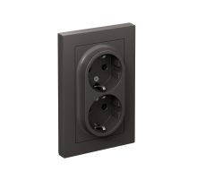 AtlasDesign Базальт Розетка 2-ая с заземлением, 16А, в сборе  ATN001424  SE