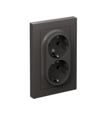 AtlasDesign Базальт Розетка 2-ая с заземлением, 16А, в сборе  ATN001424  SE