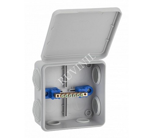 Коробка распределительная для о/п, 100х100х50мм (откид.крышка)  67045УП  Рувинил