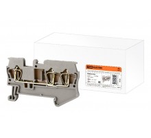 Зажим клеммный безвинтовой (ЗКБ) 3 вывода 2,5 мм2 31А серый  SQ0822-0024  TDM