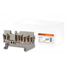 Зажим клеммный безвинтовой (ЗКБ) 3 вывода 2,5 мм2 31А серый  SQ0822-0024  TDM