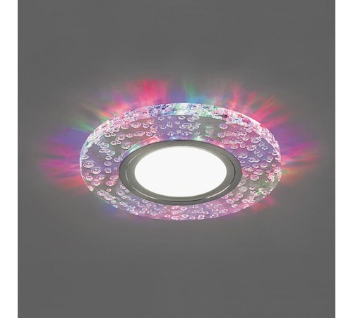 Светильник точечный встраиваемый под лампу, с LED подсветкой CD953 15LED*2835 SMD 4000K, MR16 50W G5.30, "круг", прозрачный  32539  FERON