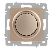 Светорегулятор Intro Accent 6-401-04 поворотный, 600Вт 230В, IP20, СУ, шампань  Б0063676  Intro