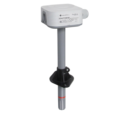 Датчик влажности и температуры канальный, 0...10В -20...+80°C Modbus 180мм(40...155мм ) ~24В/=15...35В  SDHVTVM180  SE