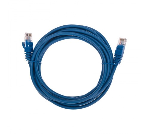Патч-корд U/UTP, CAT 5e, RJ45-RJ45, 26AWG, LSZH, синий, 3м REXANT  02-0104-3  REXANT