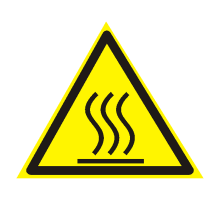 Знак W 26 "Осторожно. Горячая поверхность" 200х200х200 мм, пластик ГОСТ Р 12.4.026-2001  pn-w-26  EKF