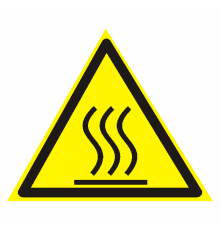 Знак W 26 "Осторожно. Горячая поверхность" 200х200 мм, пленка самоклеящаяся ГОСТ Р 12.4.026-2015  an-w-26  EKF