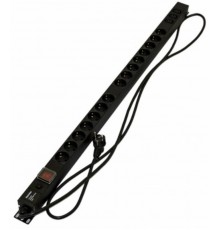 SHE-15SH-3IEC-SF-2.5EU Блок розеток, вертикальный, 15 розеток Schuko, 3 розетки IEC320 C13,  250В, 1040x44.4x44.4мм (ДхШхВ) 396993  Hyperline